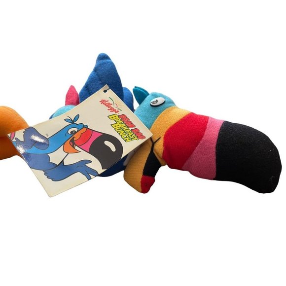 Kellogg's Toucan Sam 1997 Plush 9" Bean Bag Breakfast Bunch Froot Loops Tag - Picture 8 of 10